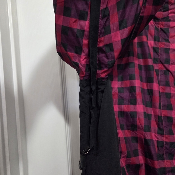 Polar Edge Women Nylon Fleece-lined Pink & Black Plaid Ski Jacket Size Medium - Picture 4 of 16
